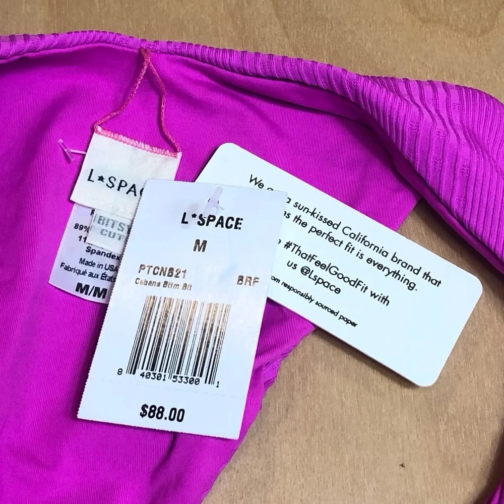 NWT L*Space Swimwear Bikini Set Size M.